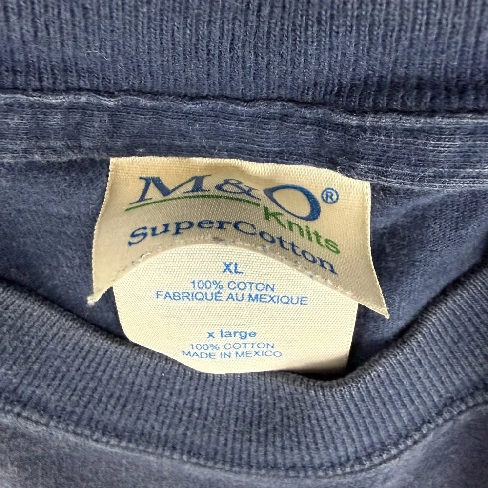 Vintage M&O T‎ Shirt Mens XL Blue Simpsons Homer American Idle Funny Cartoon